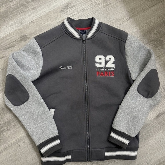 Disneyland Paris Varsity Jacket with Eiffel Tower Graphic. Embroidered Size S